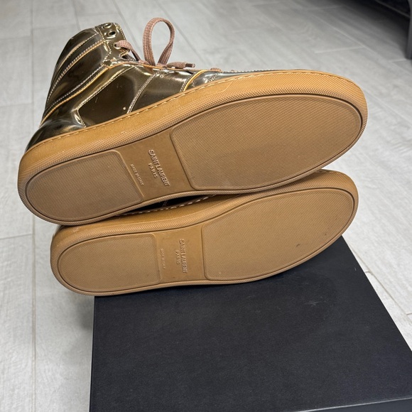 Saint Laurent Metallic Gold Sneakers - Picture 4 of 7
